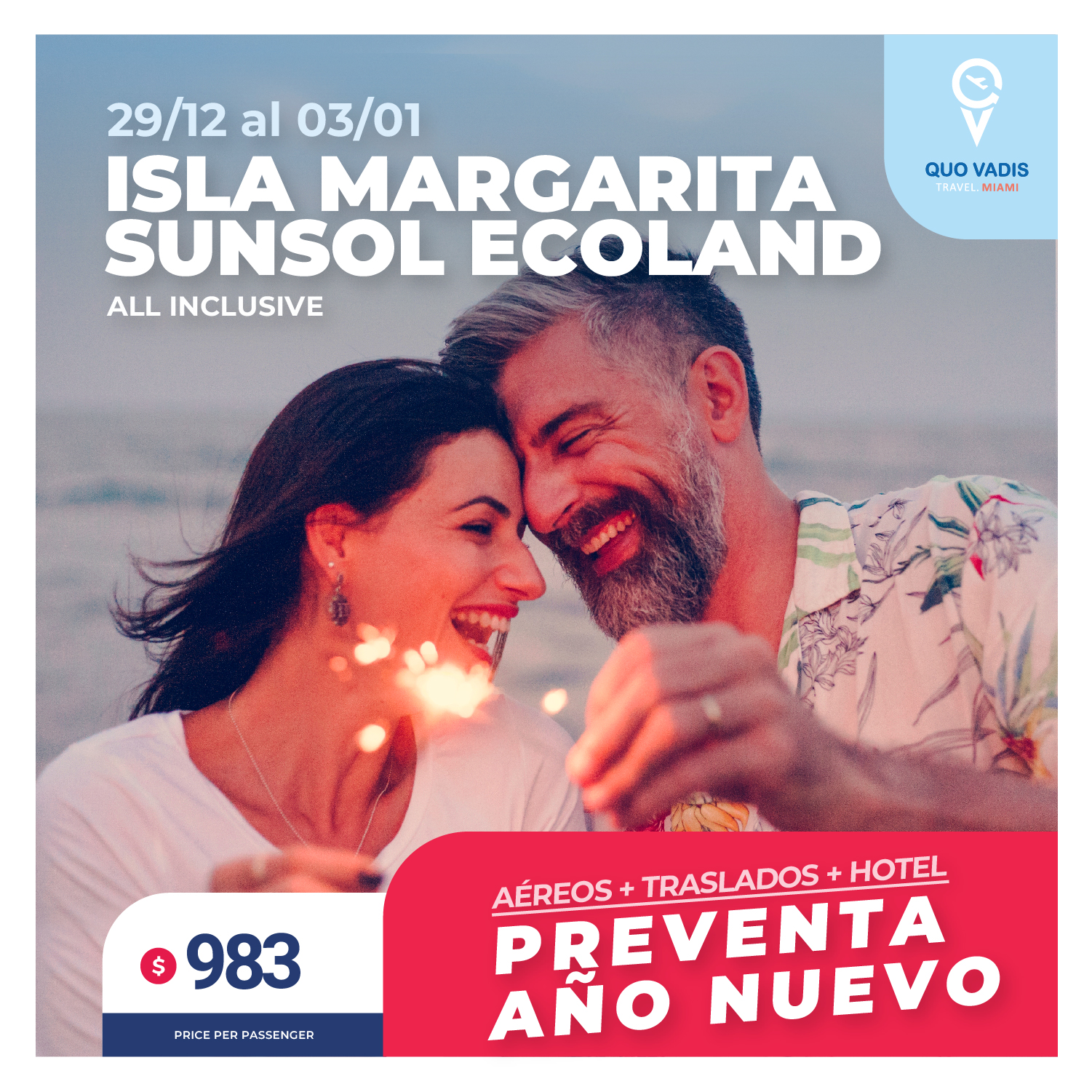 ISLA DE MARGARITA – SUNSOL ECOLAND – PREVENTA AÑO NUEVO